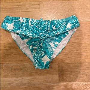 Kenny Flowers Teal Leaf Bikini Bottom